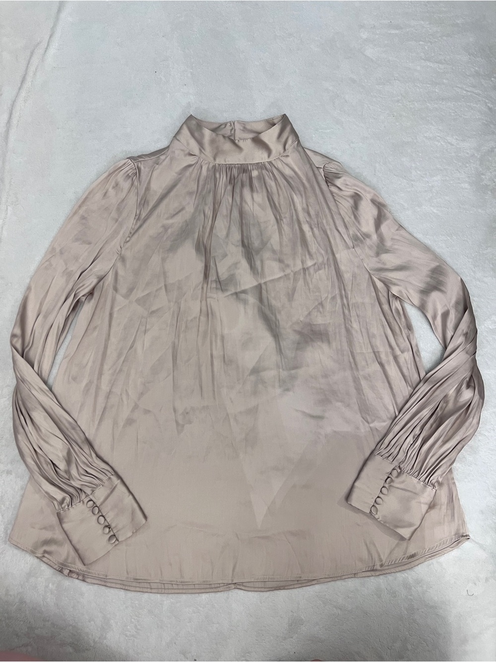H&M Silk-Look High-Neck Blouse - Picture 2 of 6